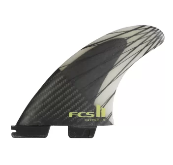 FCS II CARVER PC CARBON + AIRCORE TRI FIN SET EUCALYPTUS