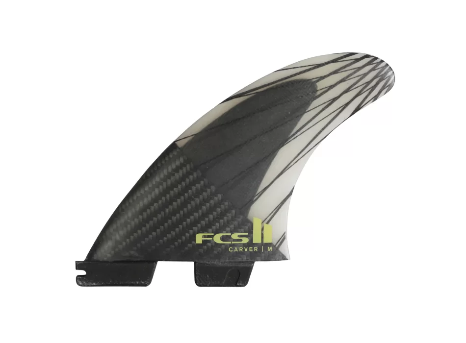 FCS II CARVER PC CARBON + AIRCORE TRI FIN SET EUCALYPTUS