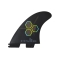 FCS II CHANNEL ISLAND UPRIGHT PC TRI FIN SET BLACK
