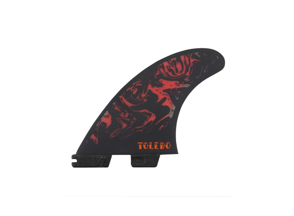FCS II FILIPE TOLEDO TRI FIN SET BLACK RED