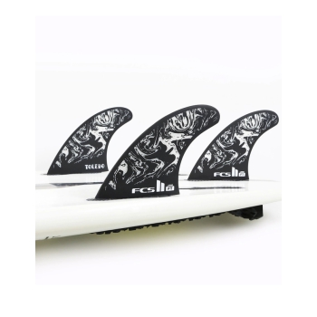 FCS II FILIPE TOLEDO TRI FIN SET BLACK WHITE