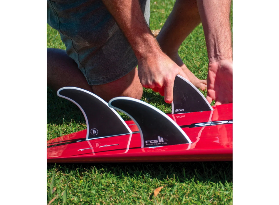 FCS II HARLEY LONGBOARD TRI FIN SET BLACK