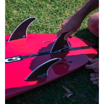 FCS II HARLEY LONGBOARD TRI FIN SET BLACK