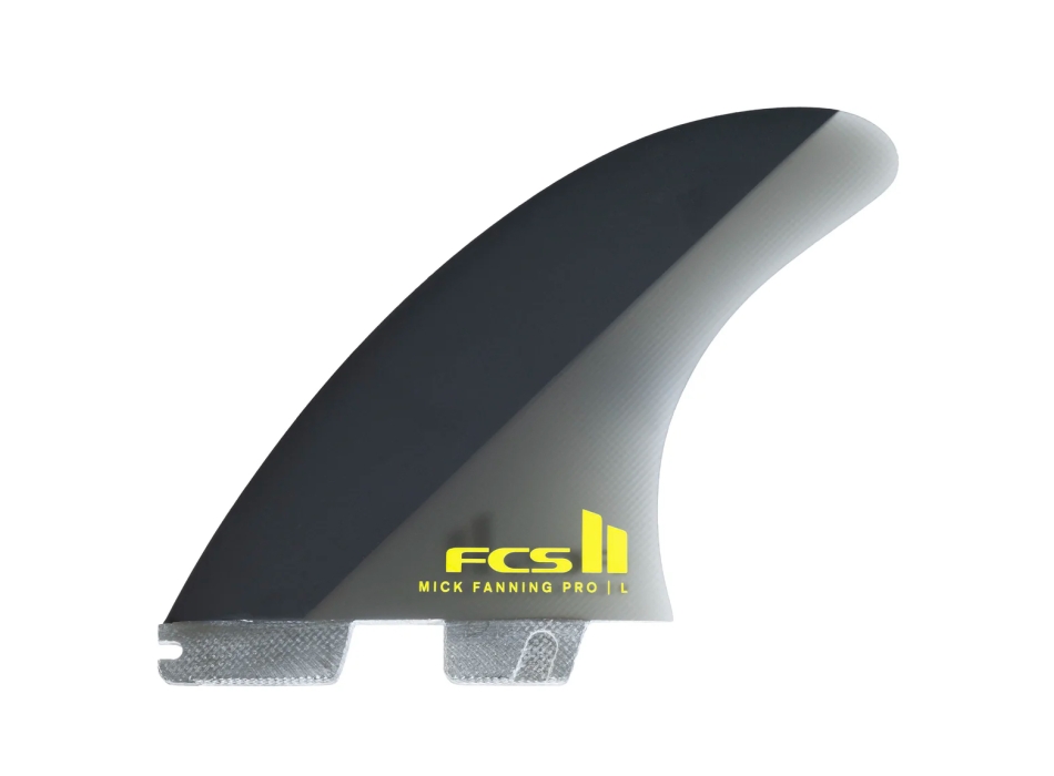 FCS II MICK FANNING PG PRO TRI FIN SET BLACK ACID