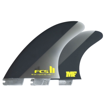 FCS II MICK FANNING PG PRO TRI FIN SET BLACK ACID