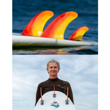 FCS II MR MARK RICHARDS PC TWIN FIN SET 2+1 CYBER LIME BLACK