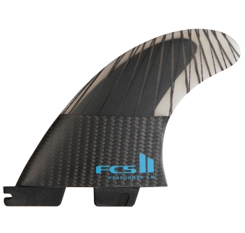 FCS II PERFORMER AIRCORE CARBON PC TRI FIN SET TRANQUILL BLU