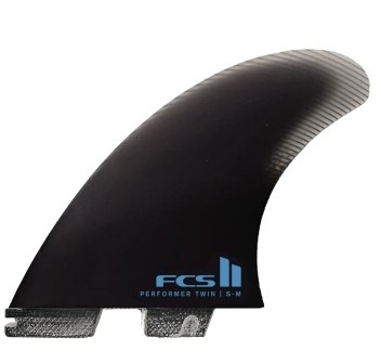 FCS II PERFORMER TWIN + 1 FIN SET BLACK