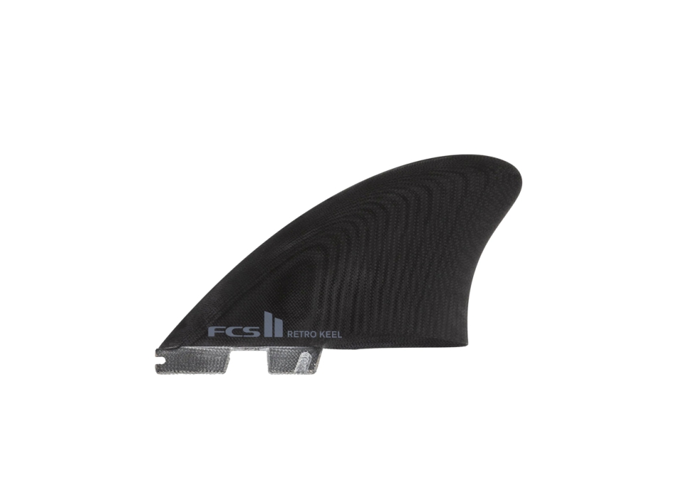 FCS II RETRO KEEL TWIN FINS BLACK