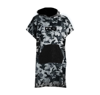 FCS TOWEL PONCHO JUNIOR BLACK CAMO