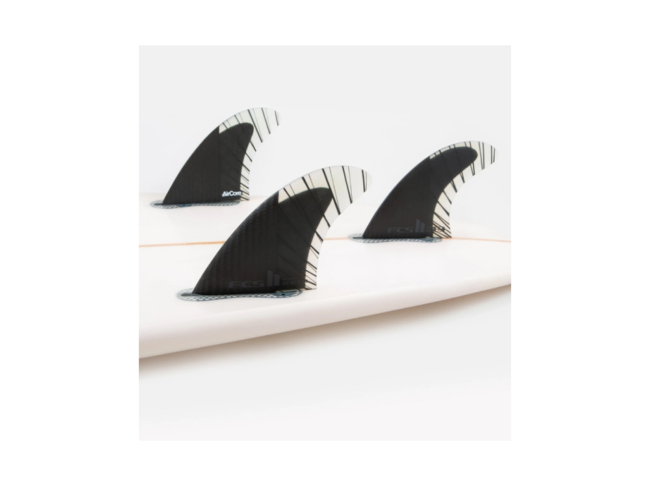 FCS II REACTOR PC CARBON TRI FIN SET BLACK CHARCOAL