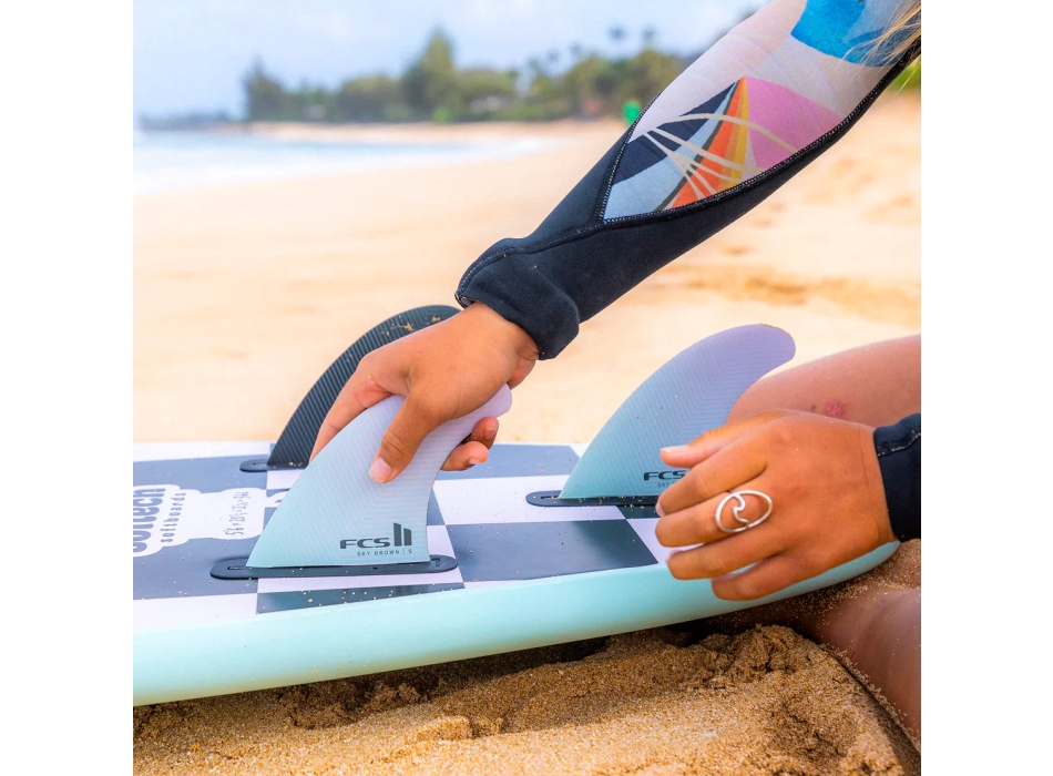 FCS II SKY BROWN TRI FIN SET