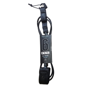 FCS ALL ROUND ESSENTIAL LEASH 6' BLACK