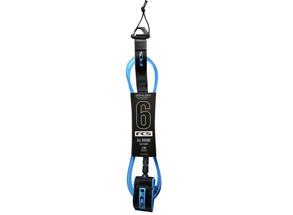 FCS ALL ROUND ESSENTIAL LEASH 6' BLACK