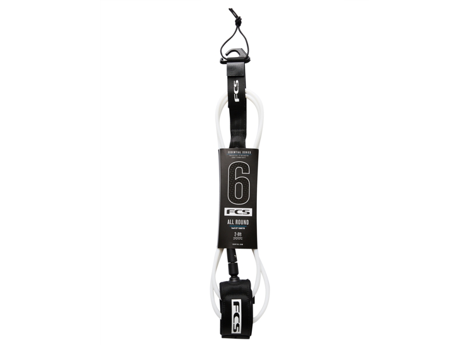 FCS ALL ROUND ESSENTIAL LEASH 6' BLACK