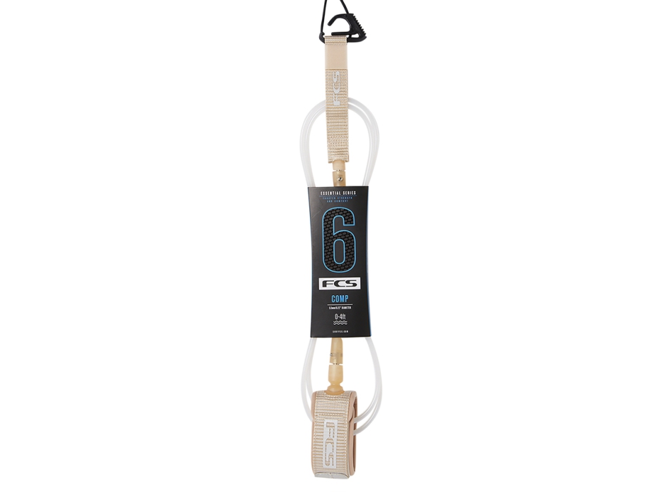 LEASH FCS 6' COMPETITION ESSENTIAL DOUBLE SWIVEL 5,5MM