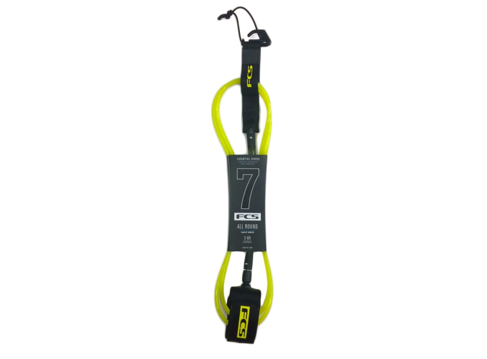 FCS ALL ROUND ESSENTIAL LEASH 7' BLACK