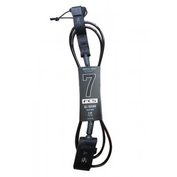 FCS ALL ROUND ESSENTIAL LEASH 7' BLACK