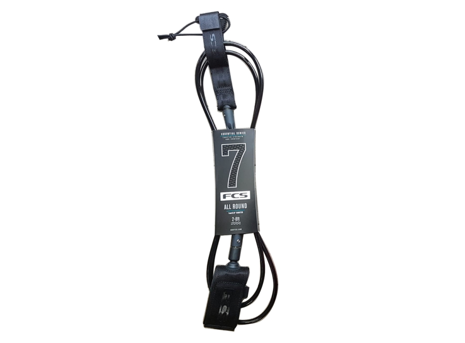 FCS ALL ROUND ESSENTIAL LEASH 7' BLACK