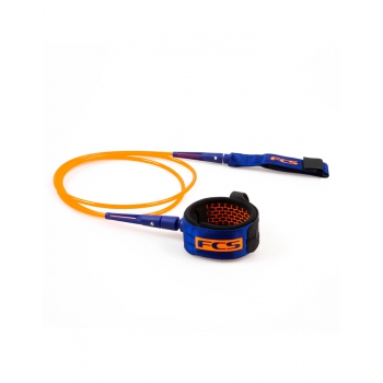 FCS ALL ROUND ESSENTIAL LEASH 8' BLOOD ORANGE NAVY