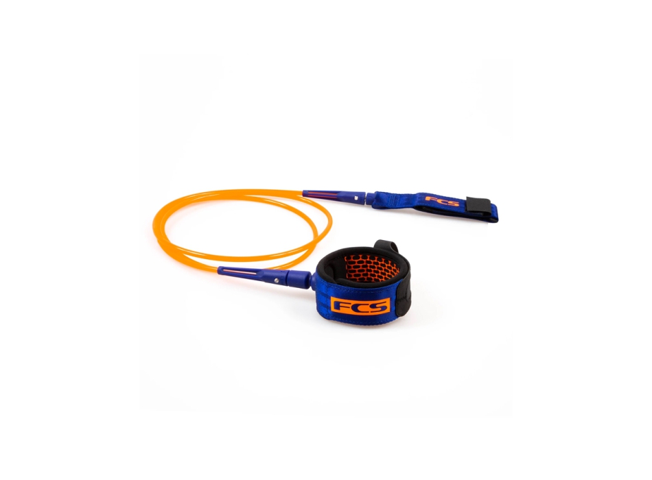 FCS ALL ROUND ESSENTIAL LEASH 8' BLOOD ORANGE NAVY