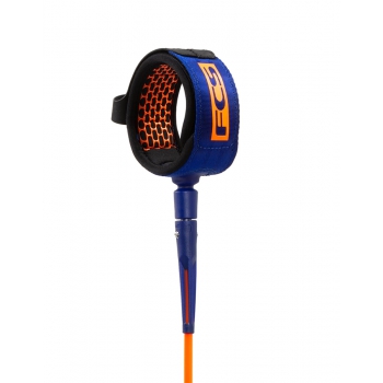 FCS ALL ROUND ESSENTIAL LEASH 8' BLOOD ORANGE NAVY