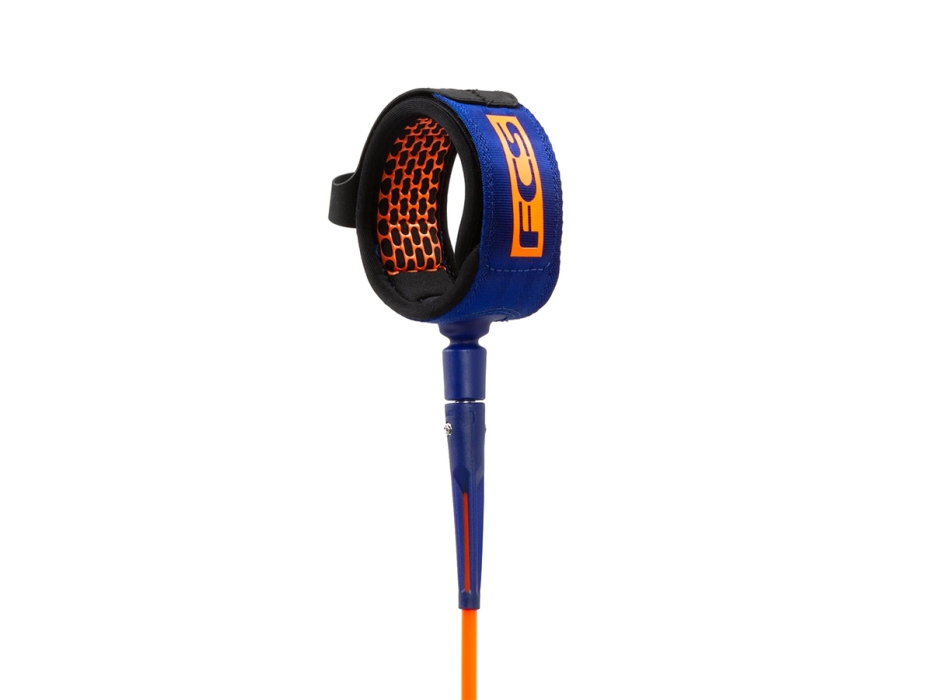 FCS ALL ROUND ESSENTIAL LEASH 8' BLOOD ORANGE NAVY