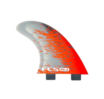 FCS PC-3 FINS RED SLICE TRI FIN SET SMALL