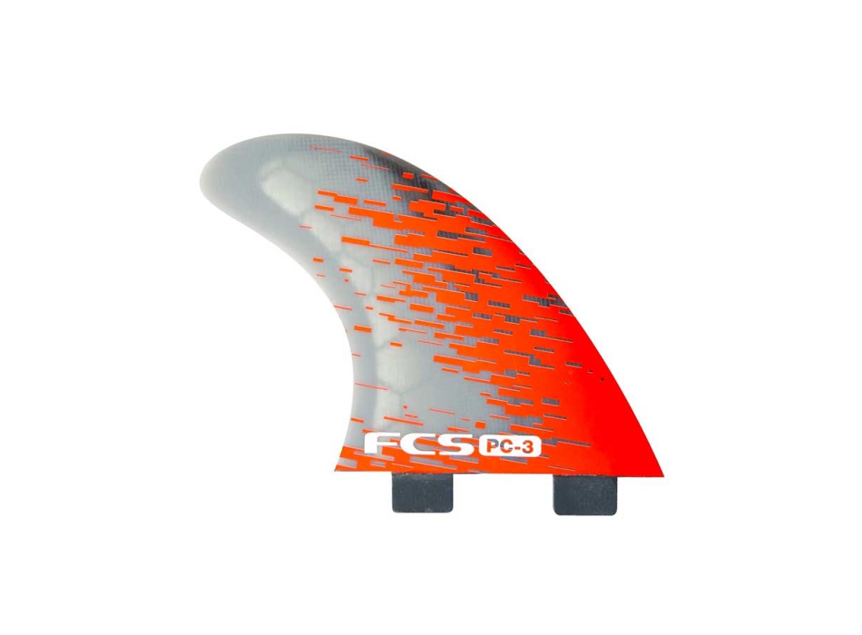 FCS PC-3 FINS RED SLICE TRI FIN SET SMALL