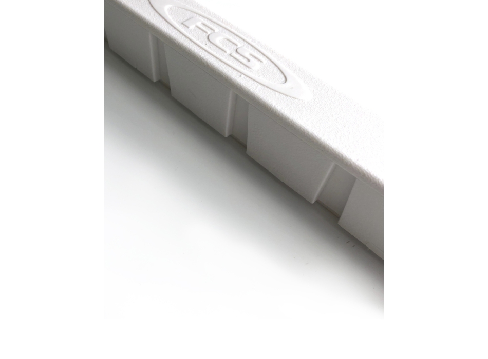 FCS BOX FIN LONGBOARD 10" WHITE