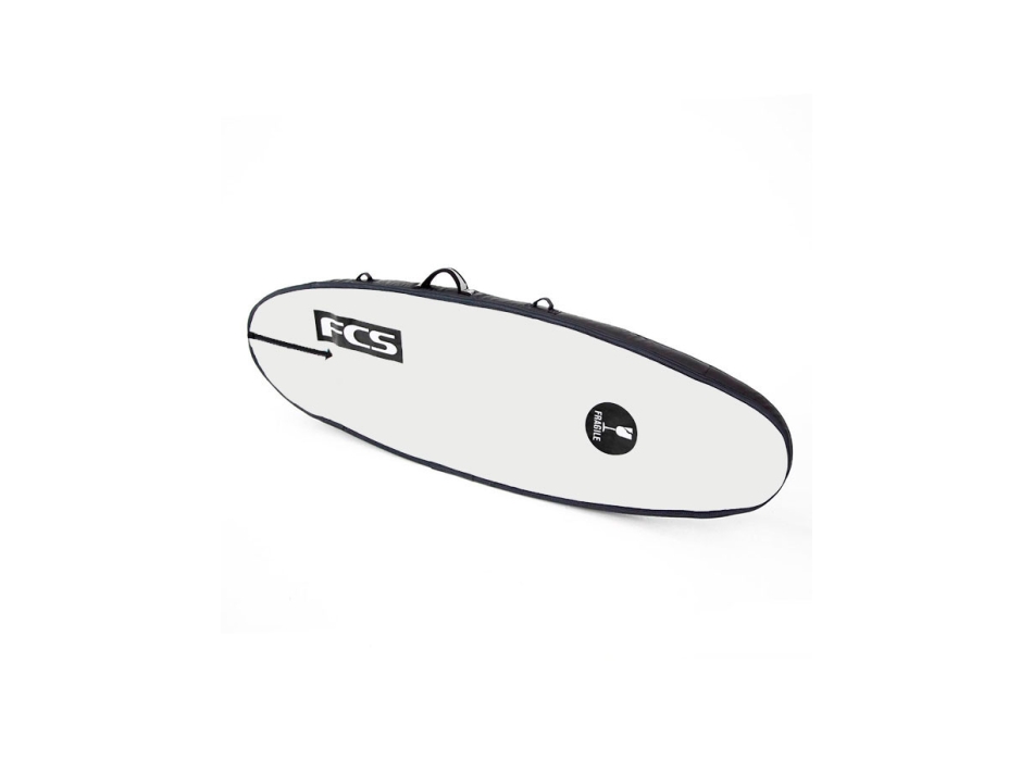 FCS TRAVEL 2 FUNBOARD 6'3" SURFBOARD COVER BLACK/GREY