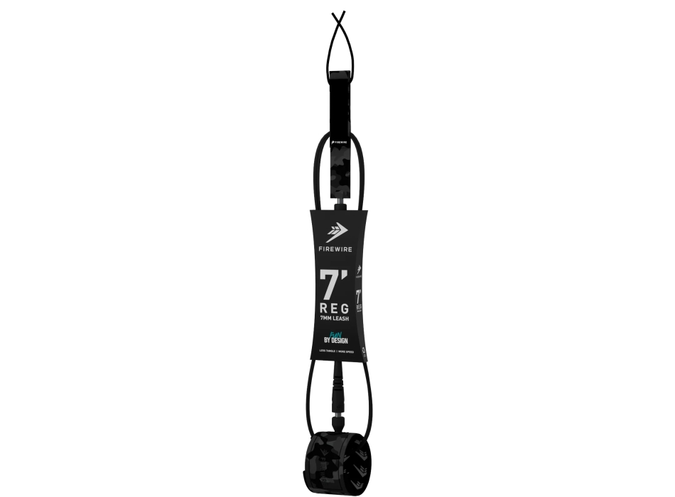 FIREWIRE 7' LEASH ALL DAY 7MM REGULAR BLACK CAMO