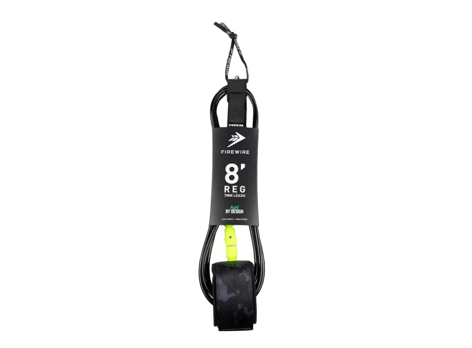 FIREWIRE 8' LEASH ALL DAY 7MM REGULAR BLACK CAMO