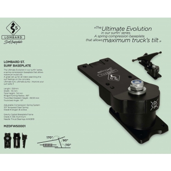 FLYING WHEELS LOMBARD SURF BASE PLATE 150MM SURFSKATE