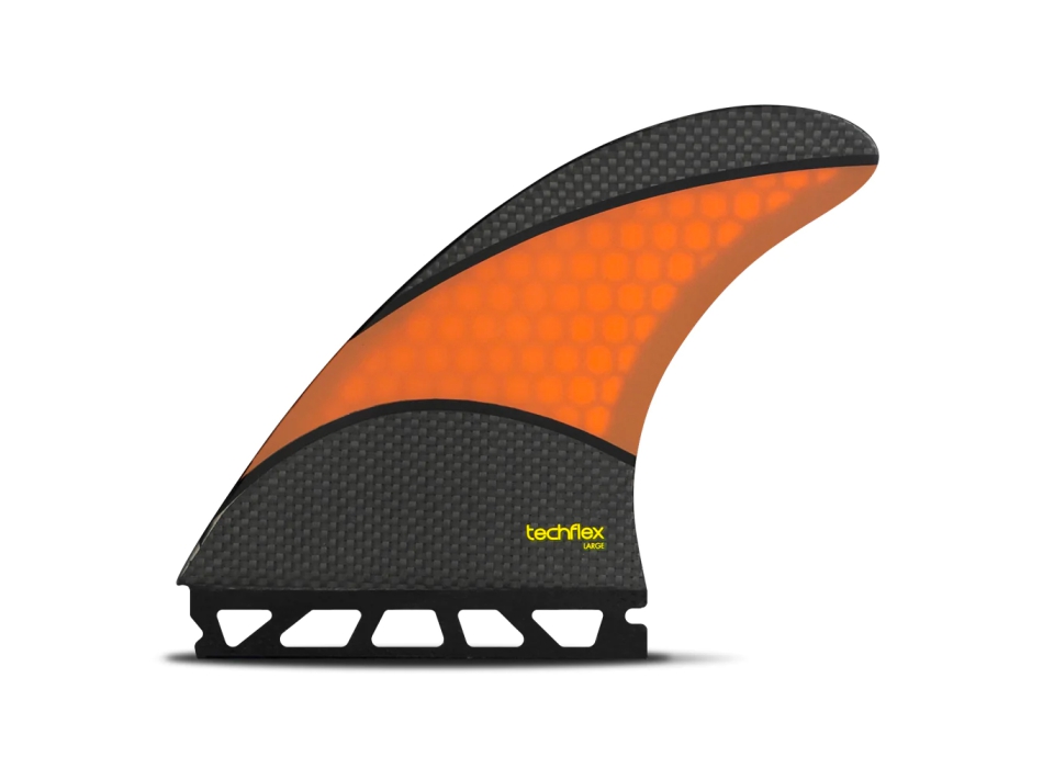 FUTURES FINS AM2 THRUSTER TECHFLEX ORANGE RED
