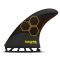 FUTURES FINS AM2 THRUSTER TECHFLEX ORANGE RED
