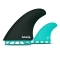FUTURES FINS TP TIMMY TWIN+1 HONEYCOMB BLACK/TEAL