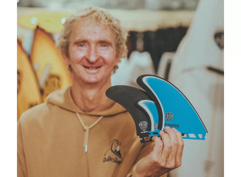 FUTURES FINS TP TIMMY TWIN+1 HONEYCOMB BLACK/TEAL