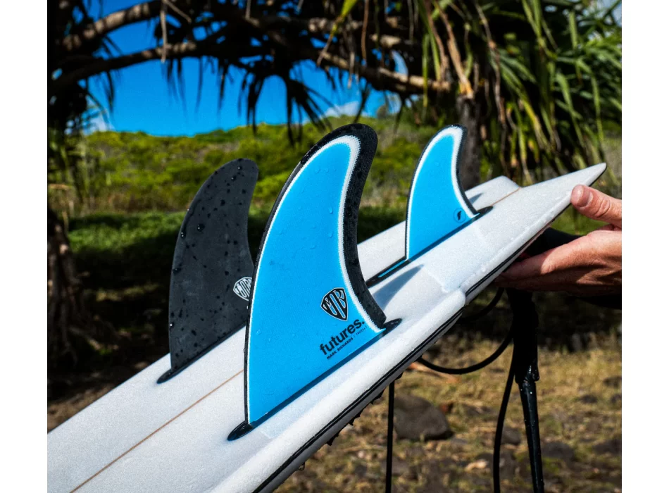 FUTURES FINS TP TIMMY TWIN+1 HONEYCOMB BLACK/TEAL