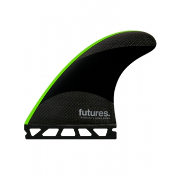 FUTURES FINS JJ-2 MEDIUM TECHFLEX THRUSTER BLACK/NEON GREEN