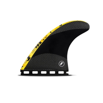 FUTURES FINS JJF-2 JOHN JOHN FLORENCE TECHFLEX THRUSTER DIGI YELLOW MEDIUM