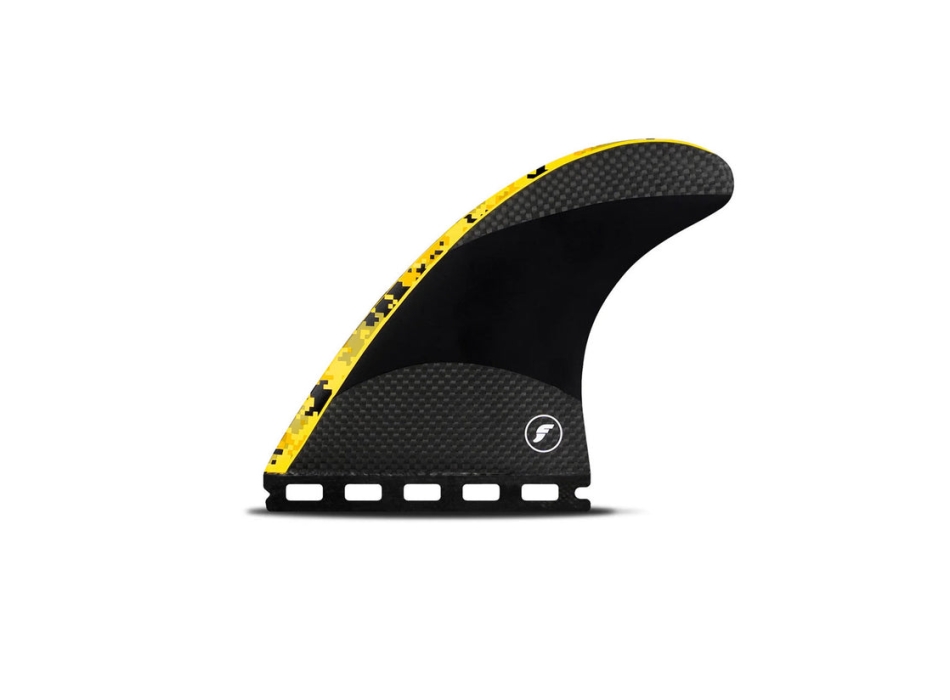 FUTURES FINS JJF-2 JOHN JOHN FLORENCE TECHFLEX THRUSTER DIGI YELLOW MEDIUM