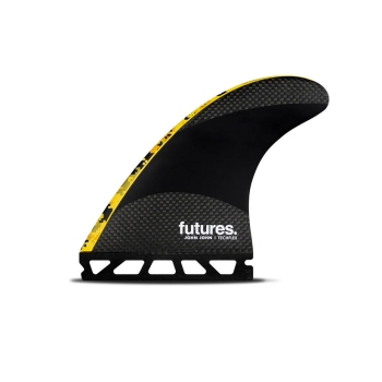 FUTURES FINS JJF-2 JOHN JOHN FLORENCE TECHFLEX THRUSTER DIGI YELLOW MEDIUM