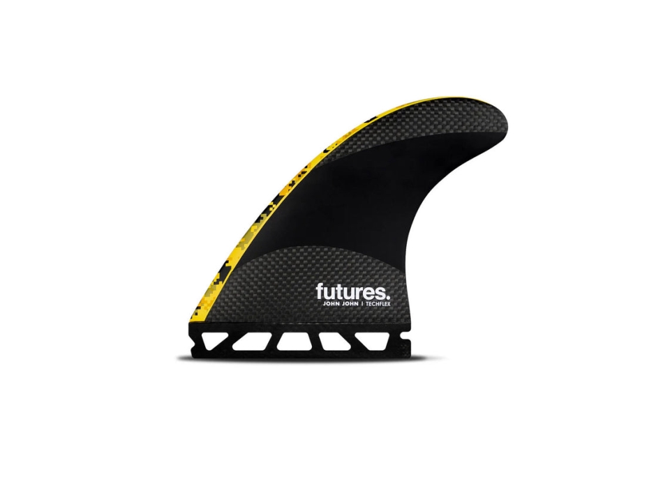 FUTURES FINS JJF-2 JOHN JOHN FLORENCE TECHFLEX THRUSTER DIGI YELLOW MEDIUM