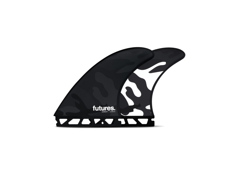 FUTURES FINS JORDY SMITH HONEYCOMB THRUSTER LARGE BLACK WHITE CAMO