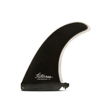 FUTURES PERFORMANCE 7" LONGBOARD FIN SOLID BLACK GREY