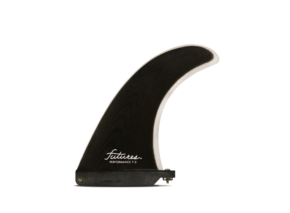 FUTURES PERFORMANCE 7" LONGBOARD FIN SOLID BLACK GREY