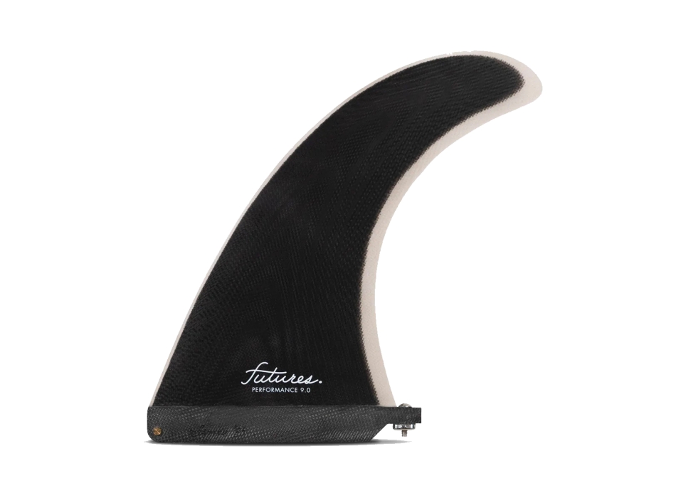 FUTURES PERFORMANCE 9" LONGBOARD FIN SOLID BLACK GREY