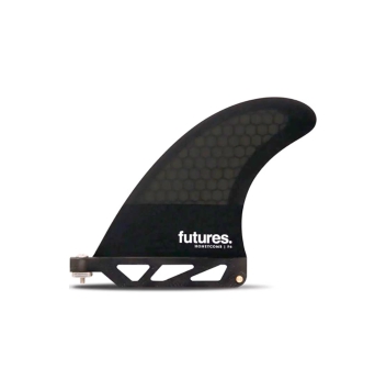 FUTURES F6 HONEYCOMB SINGLE FIN US BOX CENTRAL FIN SMOKE BLACK