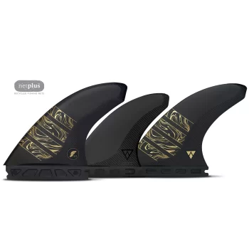 FUTURES FINS 3/2 VECTOR ALPHA THRUSTER CARBON GOLD MEDIUM